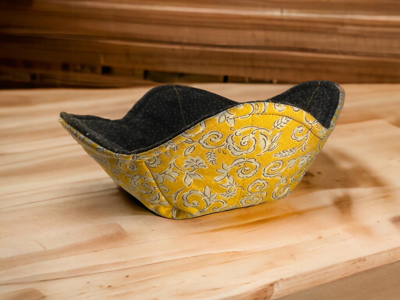 Yellow Floral Microwave Bowl Cozy