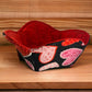 Microwave Bowl Cozy with Heart Fabric for Valentine's Day