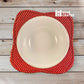 Red Plaid & Heart Microwave Bowl Cozy