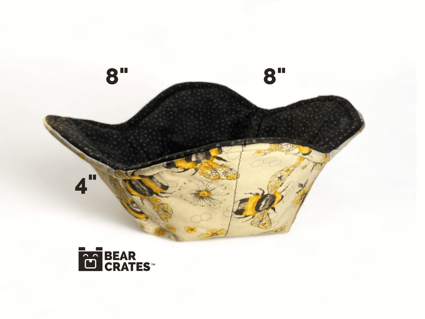 Microwave Bowl Cozy With Bee Fabric