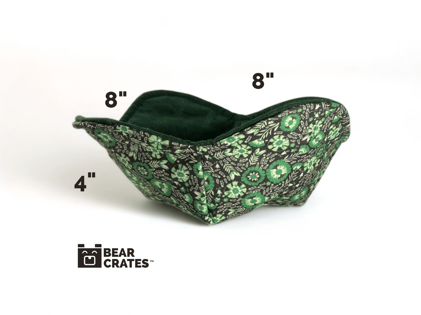 Forest Green Floral Microwave Bowl Cozy