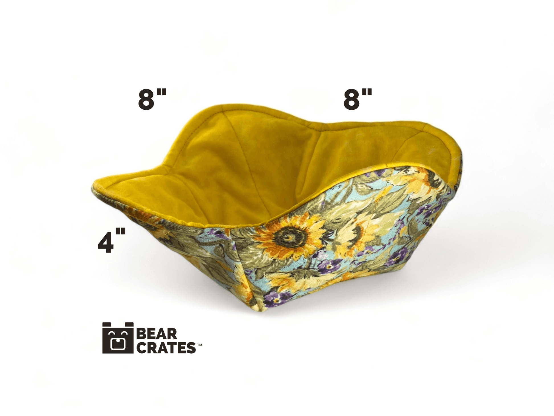 Yellow Sunflower Floral Bowl Cozy for Microwave