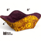 Maroon & Gold Sunflower Fabric Bowl Cozy for Microwave