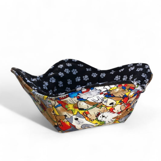 Dogs & Paws Bowl Cozy for Microwave