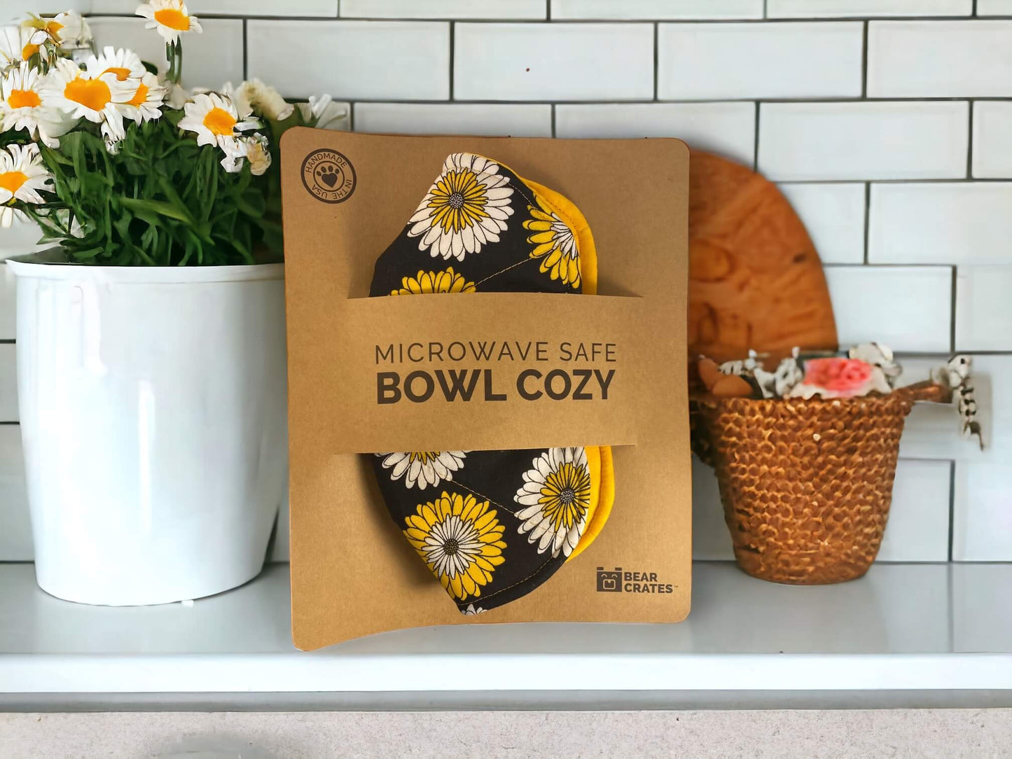 Daisy Fabric Bowl Cozy for Microwave