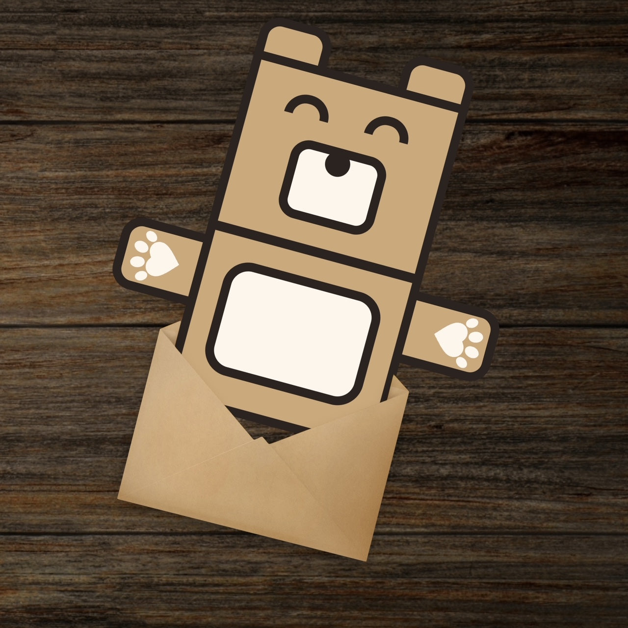 Cute, Die-cut Bear Hug Card