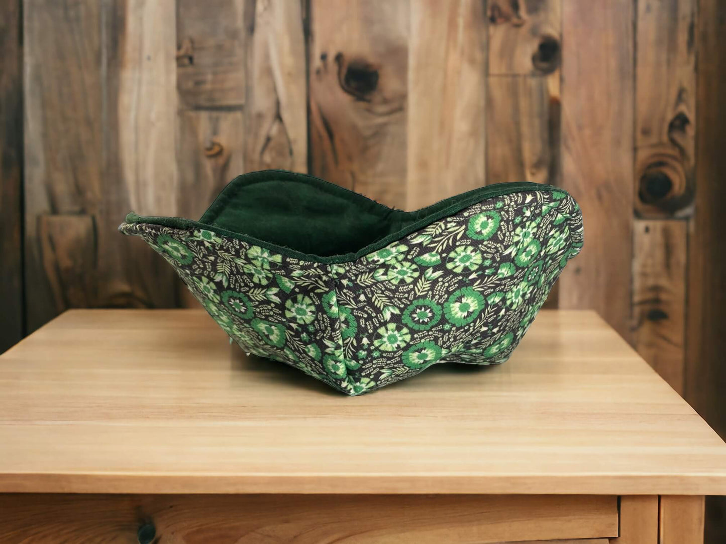 Forest Green Floral Microwave Bowl Cozy