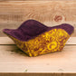 Maroon & Gold Sunflower Fabric Bowl Cozy for Microwave