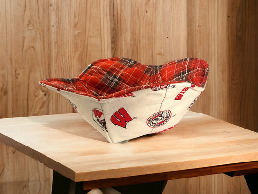 Microwave Bowl Cozy with Wisconsin Fabric