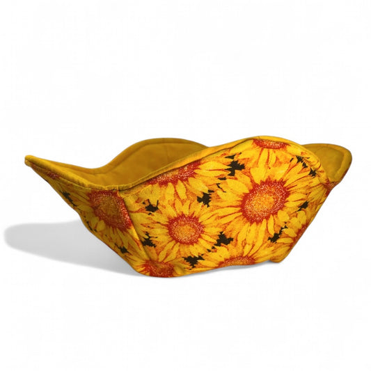 Red & Gold Sunflower Microwave Bowl Cozy