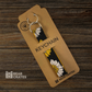 Black & Yellow Keychain Wristlet with Flowers in Package