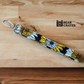 Thin Design Black & Yellow Keychain Wristlet with Flowers