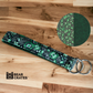 Green Floral Key or Fob Wristlet