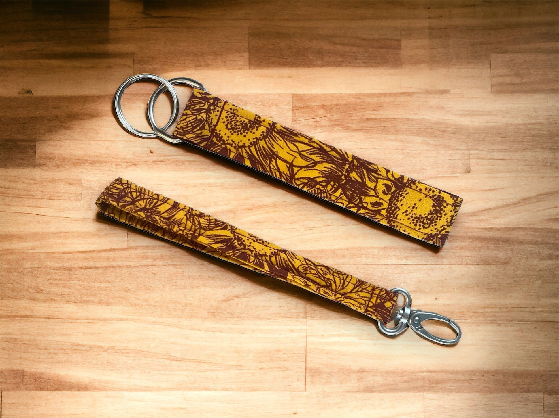 Sunflower Key or Fob Wristlet with Maroon & Gold