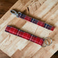 Red Plaid Keychain for Fob or Keys